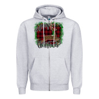 Heather Grey Merry Christmas Deer Zipper Hoodie - Bettercallsaul