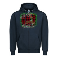 Navy Merry Christmas Deer Zipper Hoodie - Bettercallsaul