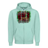 Seafoam Merry Christmas Deer Zipper Hoodie - Bettercallsaul