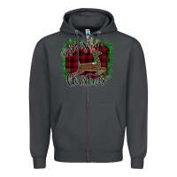 Smoke Merry Christmas Deer Zipper Hoodie - Bettercallsaul