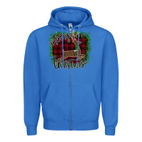 Merry Christmas Deer Zipper Hoodie | Teevron