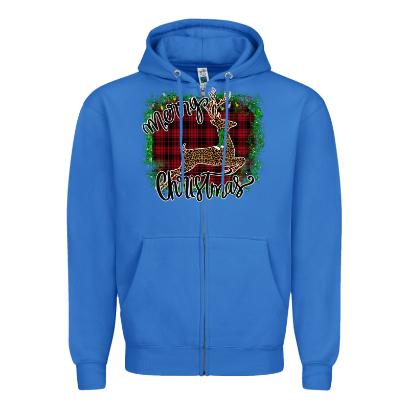 Merry Christmas Deer Zipper Hoodie by Bettercallsaul | Teevron