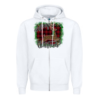 White Merry Christmas Deer Zipper Hoodie - Bettercallsaul