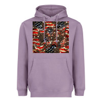 Lavender American flag leopard tumbler Heavyweight Hoodie - HowdyJamesFarm
