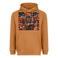 Meerkat American flag leopard tumbler Heavyweight Hoodie - HowdyJamesFarm