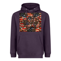 Plum American flag leopard tumbler Heavyweight Hoodie - HowdyJamesFarm