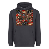 Smoke American flag leopard tumbler Heavyweight Hoodie - HowdyJamesFarm