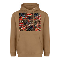 Toasted Coconut American flag leopard tumbler Heavyweight Hoodie - HowdyJamesFarm