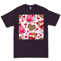 Plum valentines day milkshake seamless pattern Premium Tee - BundleAndBundleShop