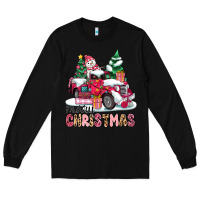 Black pink merry christmas Long Sleeve Tee - MaliasSmallBusiness