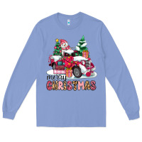 Colony Blue pink merry christmas Long Sleeve Tee - MaliasSmallBusiness