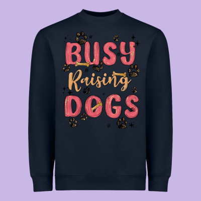 Busy Raising Dogs Heavyweight Sweatshirt Designed By Maliassmallbusiness