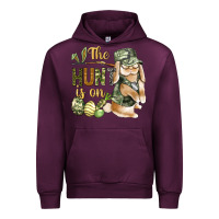 Mauve Wine The Hunt Is On Urban Hoodie - BundleAndBundleShop