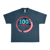 Midnight Navy happy 100 days of school Urban Heavy Tee - MaliasSmallBusiness