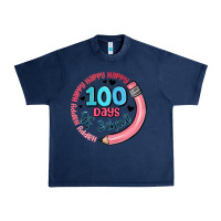 Navy happy 100 days of school Urban Heavy Tee - MaliasSmallBusiness