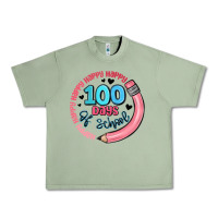Oil Green happy 100 days of school Urban Heavy Tee - MaliasSmallBusiness