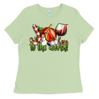 Matcha joy to the world christmas wine Ladies Tee - FaDigitalArtStudio