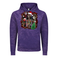 Cloud Purple Skeleton with coffee cup Christmas Vintage Hoodie - NancyCooperArtShop