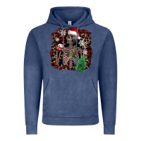 Vintage Denim Skeleton with coffee cup Christmas Vintage Hoodie - NancyCooperArtShop