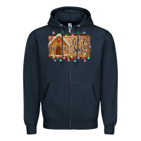 Navy Let it snow Zipper Hoodie - Bettercallsaul