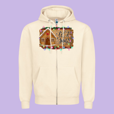 Let It Snow Zipper Hoodie Designed By Bettercallsaul