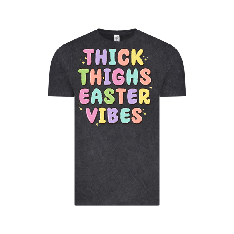 Thicks Thighs Easter Vibes Vintage Tee by MaliasSmallBusiness | Teevron
