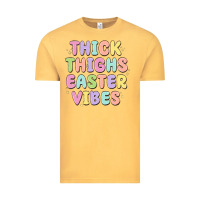 Vintage Mustard thicks thighs easter vibes Vintage Tee - MaliasSmallBusiness