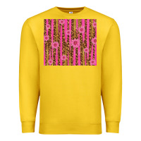 Lemon glitter pink stripe leopard pattern with flowers Premium Sweatshirt - TumblerDesignByShophia