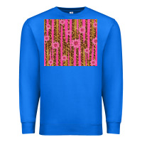 True Royal glitter pink stripe leopard pattern with flowers Premium Sweatshirt - TumblerDesignByShophia