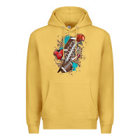 Antique Gold Football lightning bolt leopard Premium Hoodie - HowdyJamesFarm