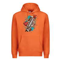 Carrot Football lightning bolt leopard Premium Hoodie - HowdyJamesFarm
