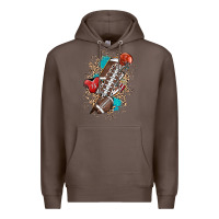 Coffee Football lightning bolt leopard Premium Hoodie - HowdyJamesFarm