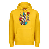 Lemon Football lightning bolt leopard Premium Hoodie - HowdyJamesFarm