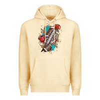 Pina Colada Football lightning bolt leopard Premium Hoodie - HowdyJamesFarm