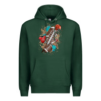 Sports Green Football lightning bolt leopard Premium Hoodie - HowdyJamesFarm