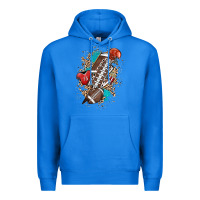 True Royal Football lightning bolt leopard Premium Hoodie - HowdyJamesFarm