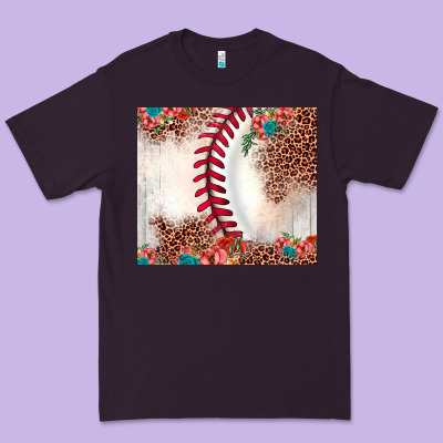 Baseball Leopard Premium Tee Designed By Jahusdesignshop