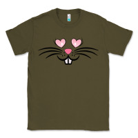 Army Green bunny face easter Classic Tee - MaliasSmallBusiness