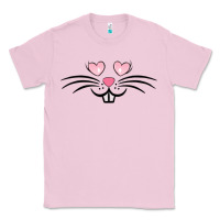 Bubblegum Pink bunny face easter Classic Tee - MaliasSmallBusiness