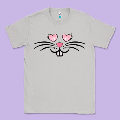 Bunny Face Easter Classic Tee Designed By Maliassmallbusiness