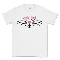 White bunny face easter Classic Tee - MaliasSmallBusiness