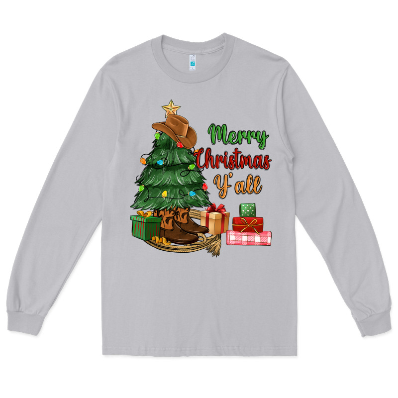 Merry Christmas Y'all Long Sleeve Tee by MaliasSmallBusiness | Teevron