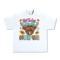 White heifer Urban Heavy Tee - MaliasSmallBusiness