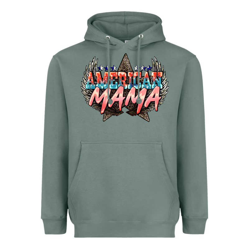 American Mama 4th Of July Heavyweight Hoodie by HowdyJamesFarm | Teevron