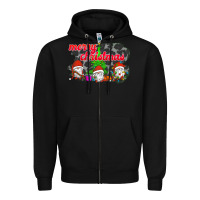 Black Merry Christmas - Gnome - Gnome Zipper Hoodie - Bettercallsaul