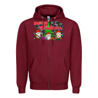 Burgundy Merry Christmas - Gnome - Gnome Zipper Hoodie - Bettercallsaul