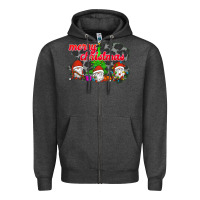 Charcoal Heather Merry Christmas - Gnome - Gnome Zipper Hoodie - Bettercallsaul