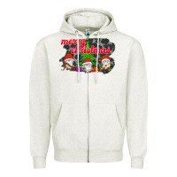 Oatmeal Heather Merry Christmas - Gnome - Gnome Zipper Hoodie - Bettercallsaul