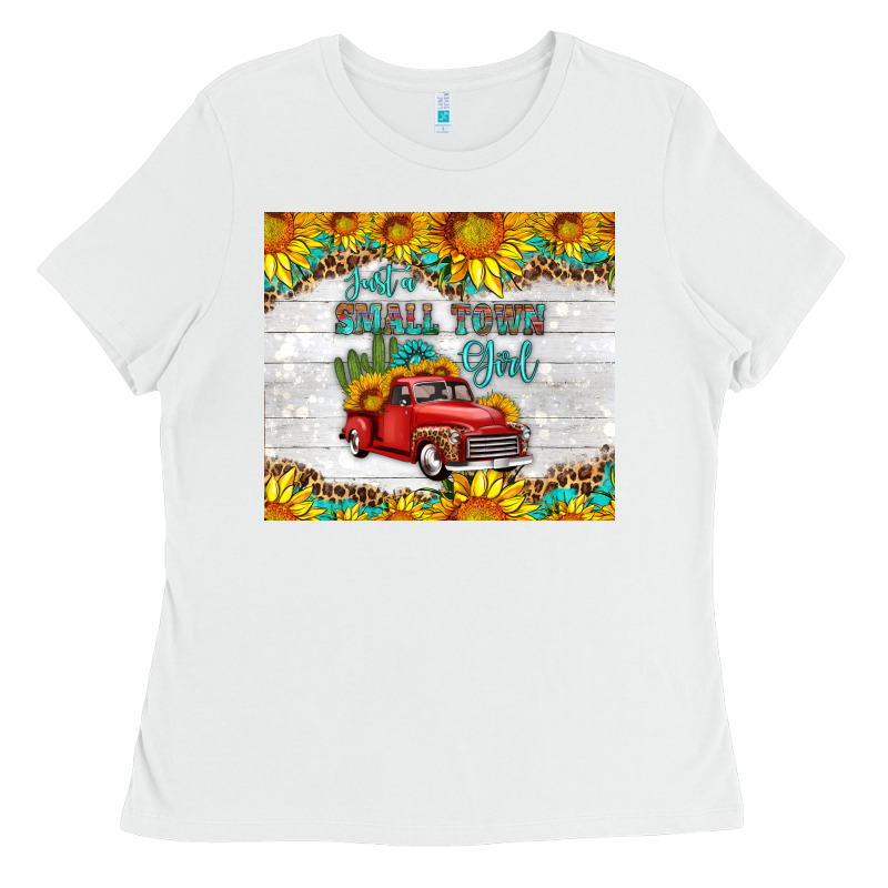 Just A Small Town Girl With Car Ladies Tee by HRA Design Shop | Teevron