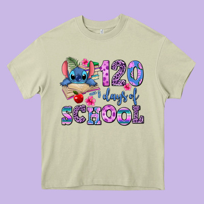 120 Days Of School Heavy Core Tee Designed By Adodesignshop